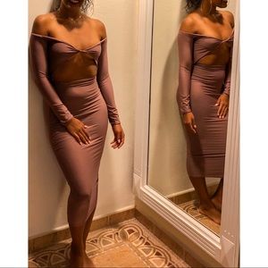 Pretty little thing purple midi dress